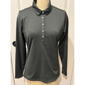 Women's Nike Golf Dri-fit Long Sleeve collared top L Gray